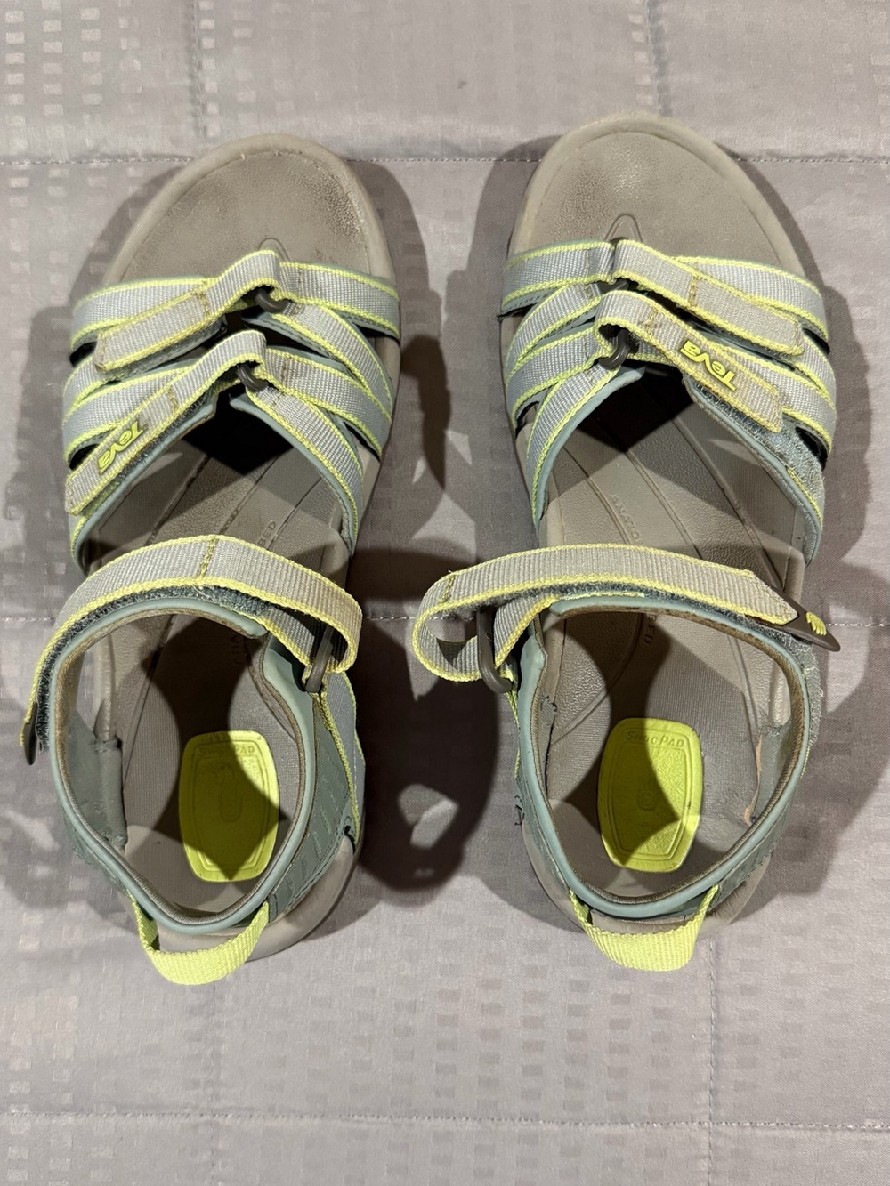 Teva Women’s Gray and Yellow Sport Sandals